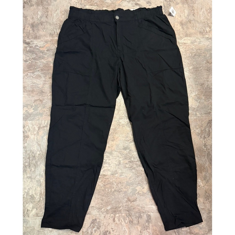 NWT Old Navy Black Pants High Rise Ankle Elastic Waist Womens XL NEW